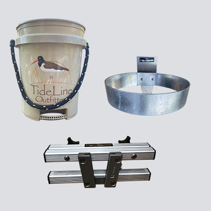 5 Gallon Bucket Locking Rack - Mountable - Heavy Duty- Safe Guard Chemical  Storage (Bucket not Included)