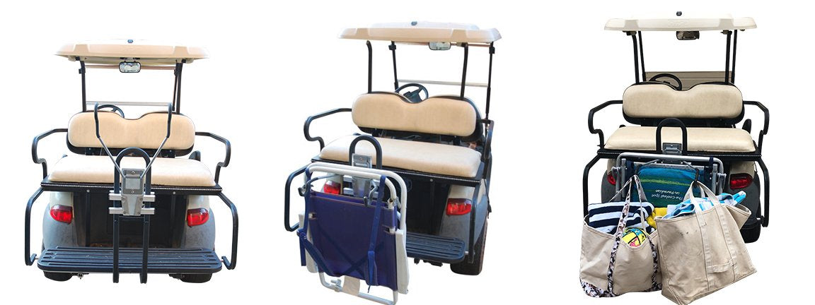 Nevgear Golf Cart Fishing Rod Holder - with Quick Connect Bracket for Golf Carts with 6-8' Wide Rear Safety Grab Bars with Rear Seat Kits.